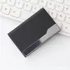 Soporte para Tarjetas de Presentación de Acero Inoxidable PU Caja Metálica para Tarjetas de Presentación Soporte Creativo para Tarjetas de Presentación de Aleación de Aluminio Caja para Regalo de Negocios LOGOTIPO