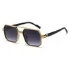 X18246 Óculos de Sol Masculino com Lente Dupla, Clássico Retrô Metal Trendy Estiloso Protetor Solar Óculos de Sol Atacado