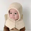 Gorro Todo en Uno para Bebé Otoño e Invierno Gorro Cálido Bufanda Lindo Versátil para Bebé Niño y Niña Gorro con Protección para Orejas Gorro de Lana para Niños Moderno