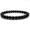 Pulseira de Corrente Explosiva Nova Moda Pulseira Clássica Masculina Feita à Mão 8mm Olho de Tigre Contas Foscas Joias