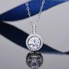 Joias Atacado Novo Pingente Vazio de Prata com Diamante de Um Quilate Joias Europeias e Americanas para Mulheres Colar de Prata Esterlina 925 de Dois Quilates