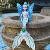 Princesa Sirena con Alas Extraíbles, Muñeca Barbie que se Ilumina, Muñeca que se Ilumina, Regalo para Niña, Juguete para Niños