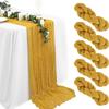 Camino de Mesa de Voile Transfronterizo de Amazon Tela Plisada Fiesta de Vacaciones Decoración de Boda Camino de Mesa Arrugado Venta al por Mayor