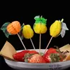 50 Palillos de Paraguas para Platos Fríos, Decoraciones para Repostería, Fiesta Hawaiana, Paraguas de Palmera, Palillos de Paraguas de Sandía, Palillos Desechables de Fruta para Manualidades