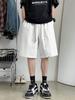 Pantalones Cortos Casuales Transpirables de Algodón Puro Pantalones de Cinco Puntos Shorts Deportivos de Verano para Hombre Colgante Suave Remache Diseño con Sentido Marca de Moda Hombre