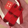 Calcetines Rojos de Algodón Puro para Mujer de Media Pantorrilla 2025 Año Animal Regalo de Año Nuevo Calcetines Rojos para Hombre