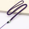 Accesorios sencillos Cuerda trenzada Jade Collar semiacabado Cuerda Piña Jade Hetian Hebilla de plata Colgante de cuerda para hombres y mujeres