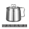 Pote de Óleo de Aço Inoxidável para Uso na Cozinha, Pote com Filtro de Óleo de Grande Capacidade com Rede Filtrante, Pote de Armazenamento de Óleo, Pote para Remédios
