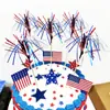 Foguetes do Dia da Independência dos EUA Picks para Placas Decoração de Mesa de Festa Sobremesa Picks de Guarda-chuva Bandeiras Toppers de Bolo Transfronteiriça