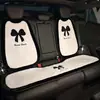 Lujo Ligero y de Gama Alta Cojín para Asiento de Coche Felpa con Lazo Universal Decoración Interior de Coche Funda para Asiento Otoño e Invierno Nuevo Cojín para Asiento