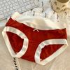 Esta vida, ropa interior de chica modal roja de la suerte, ropa interior de mujer roja festiva para boda, año nuevo, dulce ropa interior de cadera