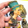 Comercio Exterior Mitología Egipcia Faraón Reina Gato Negro Egipcio Souvenirs Imán Estéreo 3D Imán de Nevera de Resina Colección