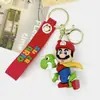 Lindo Llavero de Dibujos Animados Super Mario, Exquisita Muñeca Tridimensional, Colgante para Bolso y Coche, Llavero, Pequeño Regalo
