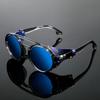 Gafas de Sol Redondas Retro Estilo Steampunk a Prueba de Viento para Hombres y Mujeres Ciclismo Motocicleta