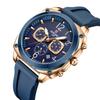 Reloj cronógrafo de cuarzo para hombre, multifuncional, deportivo, con correa de silicona agradable para la piel, estilo boutique, 83018m