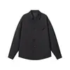 Camisa Nueva de Otoño 2026 para Hombre Lyocell Tencel Lino Imitación Estilo Old Money Holgada Cuello Solapa Casual Manga Larga