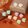Pendientes de Gota de Aceite Irregulares de Colores Dopamina Frescos, Dulces, Modernos y de Alta Gama Pendientes de Macarrón de Verano