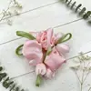 Scrunchie de Malla de Tulipán en Brote~Exquisito para Mujer Verano de Gama Alta Rosa Accesorio Grande para el Cabello Scrunchie