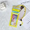 Bolsa impermeable transparente de PVC para teléfono móvil, bolsa para teléfono móvil con airbag plegable triple, funda protectora inflable para teléfono móvil para natación al aire libre