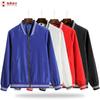 Chaqueta abrigo cortavientos de manga larga para hombre de otoño e invierno, color sólido, con cremallera, logotipo personalizado impreso, camisa publicitaria para actividades, ropa de trabajo con bordado