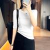Nueva Blusa Elegante Simple de Cuello Redondo para Mujer, Moda Femenina, Ajuste Entallado, Manga Tres Cuartos, Versátil Camiseta Básica de Punto