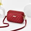 Bolso pequeño de mediana edad para mujer, primavera y verano 2024, nuevo bolso cruzado de moda, elegante bolso de hombro de cuero suave multicapa para madre, moderno