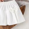 Nueva Colección Transfronteriza Otoño e Invierno 2025 Exclusiva para Europa y América: Conjunto de Dos Piezas para Bebé y Niña Pequeña: Vestido de Manga Corta con Estampado de Moños y Pantalones