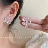 Pendientes de Flor Dulce Pequeña Fresca de Aguja de Plata 925 para Mujer Estilo Ins Nicho Elegantes Pendientes de Gama Alta Pendientes Joyería Al por Mayor