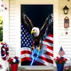 Capa de Porta de Tecido Elástico Decoração Dia da Independência Capa para Cabeça de Porta Decoração do 250º Aniversário dos EUA Capa de Porta Fábrica Atacado Personalização