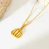 Collar Colgante Exclusivo de Acero Inoxidable Transfronterizo Moda Europea y Americana para Mujer Cadena de Suéter 18K Joyería Versátil de Moda Venta al por Mayor