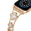 Adecuado para Apple Watch Se1-11 Generación Elegante Trébol de Cuatro Hojas Incrustado con Diamantes Correa de Reloj Metálica S10