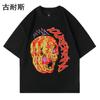 Camiseta de verano de manga corta de algodón de eBay transfronteriza estilo Hong Kong ins marca de moda ropa holgada de cinco mangas wish al por mayor