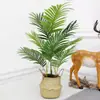Flores Artificiales para Decoración de Sala de Estar, Plantas Verdes Falsas de Pie para Dormitorio, Macetas de Flores Falsas, Artículos Decorativos, Hojas de Monstera para Decoración de Interiores