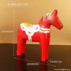 Ornamentos de Cavalo de Madeira do Ano Novo do Cavalo, Decorações Festivas de Cavalo Vermelho, Decorações para Hall de Entrada e Adega, Artesanato em Madeira
