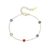 Moda 2023 Nuevo Collar de Acero de Titanio con Circonita de Colores Europeo y Americano Exquisito Diseño Lujo Ligero Pulsera de Alta Calidad Juego de Dos Piezas