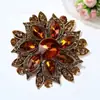 Estilosa Exagerada Moda Retro Europea y Americana Hermoso Colorido Cristal de Cristal Broche Corsage para Mujer Accesorios Grandes para Ropa