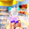 Llavero de Oso Violento de Cristal Degradado, Llavero Creativo de Oso Celebridad de Internet para Pareja, Llavero Exquisito de Oso para Llave de Coche Femenina