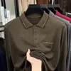 Suéter de malha com gola, mistura de lã, novo para primavera e outono, masculino, camada base casual para pais de meia-idade