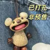 Pingente de Bolsa de Casca de Fruta Chocalho Pacote de Material para DIY de Chocalho de Casca de Fruta Natural Produto Acabado de Sino de Vento Ursinho Fofo