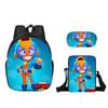 Nuevo Conjunto de Mochila Cubo Salvaje Combinación Dibujos Animados Poliéster Capa Única Estuche para Bolígrafos Bolso de Hombro Mochila Fabricante Venta al por Mayor Caliente