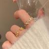 Deseo puro ~ anillo de circonita de flor exquisita de mariposa con esmalte, nicho ins femenino, lujo ligero, exquisito anillo plegable, moda