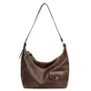 Bolso retro transfronterizo para mujer, gran capacidad, nuevo modelo 2025, moda, bandolera de un solo hombro, bolso tote texturizado para el trabajo, venta al por mayor