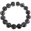 Pulsera de Cristal de Cabello Negro Brasileño Natural Prioritario Cabello Claro Cristal Negro Cabello Cristal de Titanio Pulsera para Hombres y Mujeres