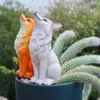 Figuras de Zorro al por Mayor, Zorros de Nueve Colas de Pelo Largo, Accesorios Decorativos para Suculentas, Macetas de Cactus Impermeables y Resistentes al Sol para Paisajismo de Jardín
