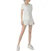 Conjunto de outfit de yoga de verano para mujer, camiseta de fitness fina de manga corta de secado rápido, shorts deportivos casuales holgados para correr para uso al aire libre