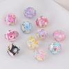 Fofo Legal Mi Sanrio Desenho Animado Animal Cerâmica Macia Bola de Diamante Contas Furo Reto DIY Acessórios Colar Chaveiro para Celular