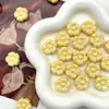 Serie de Colores Crema UV Acrílicos Color Sólido Flores Pequeñas Lindo Hecho a Mano DIY Cadena para Teléfono Colgante Materiales para Abalorios Accesorios