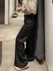 Pantalones Acampanados Casuales de Traje Negro con Cuello en V para Mujer 2026 Primavera Nuevos de Cintura Baja Ajustados Finos de Estilo Americano Largos Acampanados