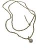 Collar de doble capa de perlas de estilo francés, estilo puro deseo, sexy, de moda, de entrada, de lujo, socialité, elegante, elegante, de alta clase, cadena de clavícula de moda.