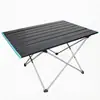 Suministrado directamente por el fabricante, mesa plegable para exteriores de aleación de aluminio, mesa enrollable, equipo de camping, mesa y sillas portátiles para picnic